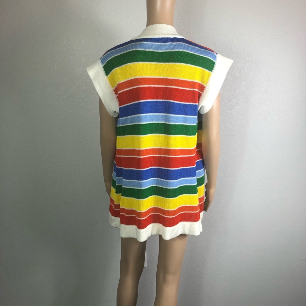 Vintage Rainbow Striped Cardigan - Picture 4 of 9